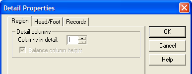 Detail Region Properties